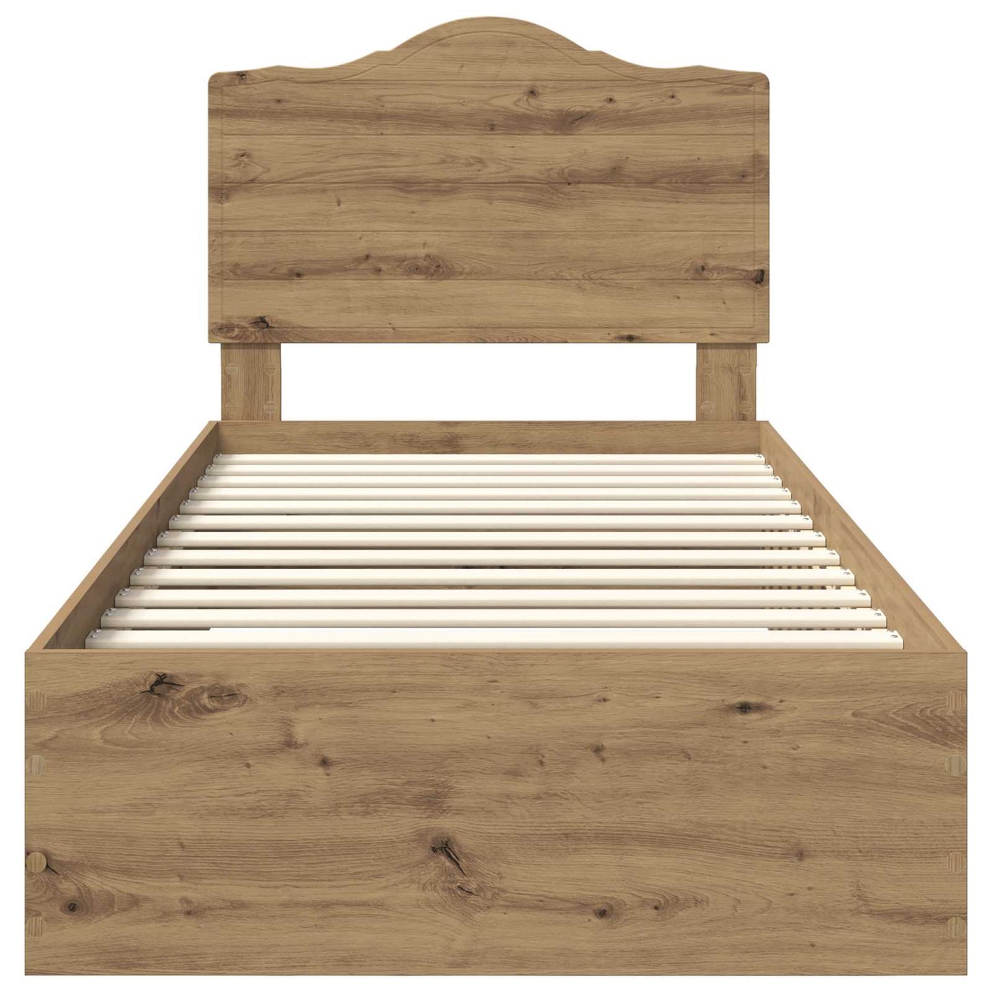 Bettrahmen mit Kopfteil Artisan-Eiche 90 x 200 cm Holzwerkstoff