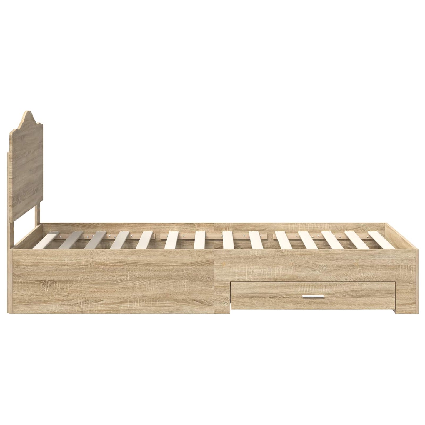 Bettrahmen mit Kopfteil Sonoma-Eiche 90 x 190 cm Holzwerkstoff