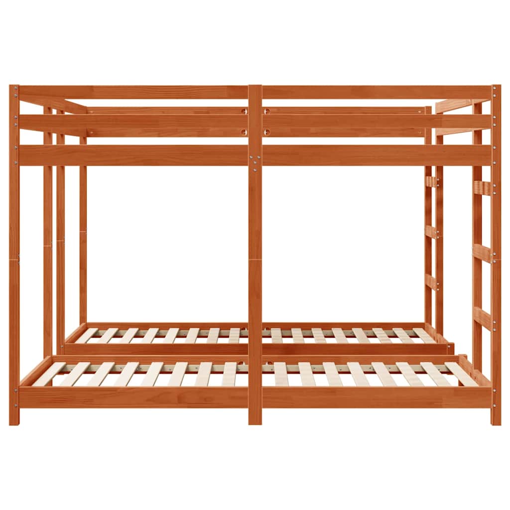Dreifach Etagenbettrahmen Wachsbraun 200 x 200 cm