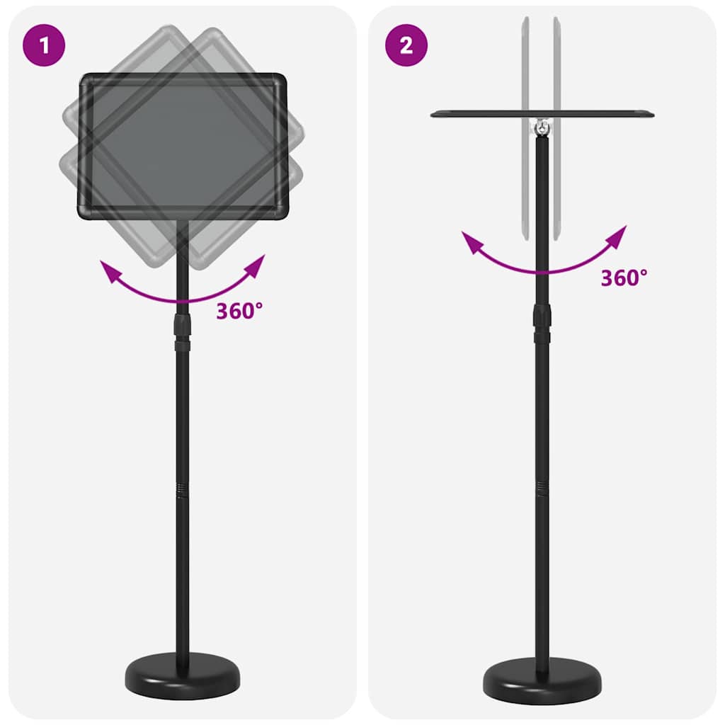 Messestände Schwarz 25 x 25 x 125 cm Aluminium