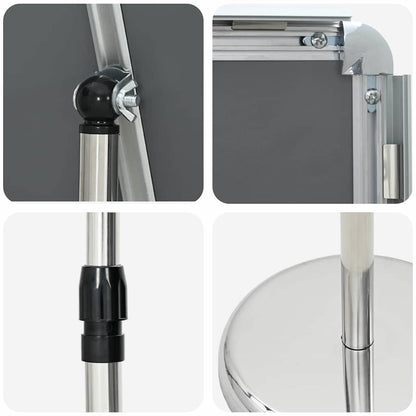 Messestände Silber 25 x 25 x 125 cm Aluminium