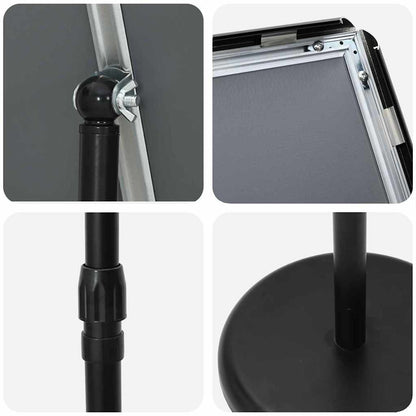 Messestände Schwarz 25 x 25 x 125 cm Aluminium