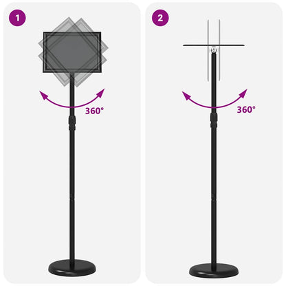 Messestände Schwarz 25 x 25 x 125 cm Aluminium