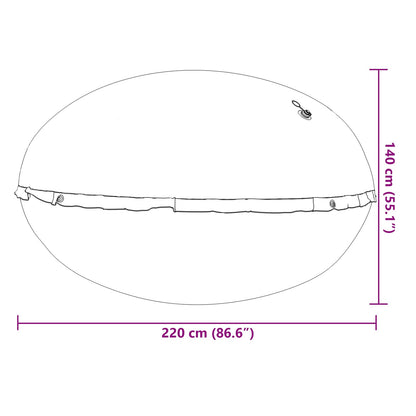 Winter Pool Kissen Blau Ø 220 x 140 cm PVC