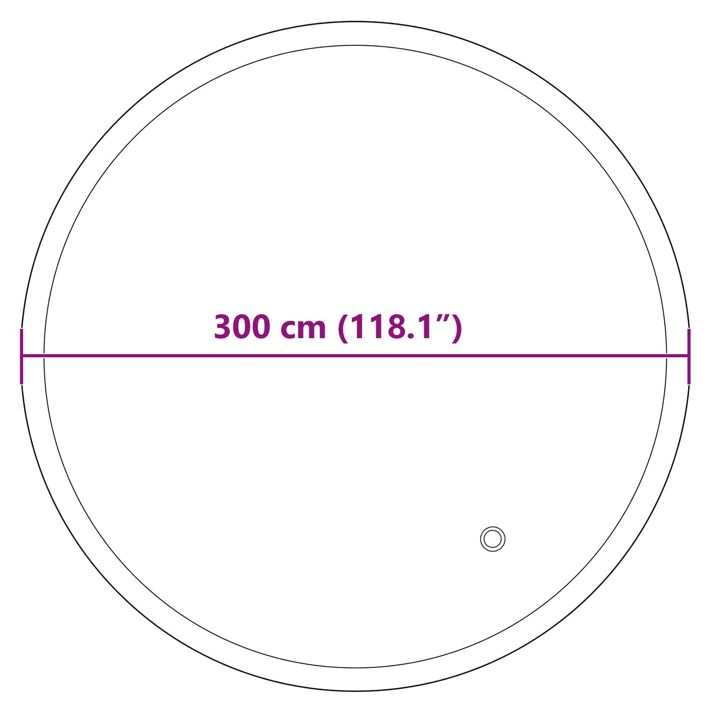 Winter Pool Kissen Blau Ø 220 x 140 cm PVC