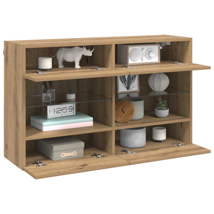 vidaXL TV-Wandschrank Artisan-Eiche 98,5 x 30 x 60,5 cm Holzwerkstoff