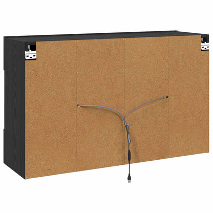 vidaXL TV-Wandschrank Schwarz Eichen-Optik 98,5 x 30 x 60,5 cm