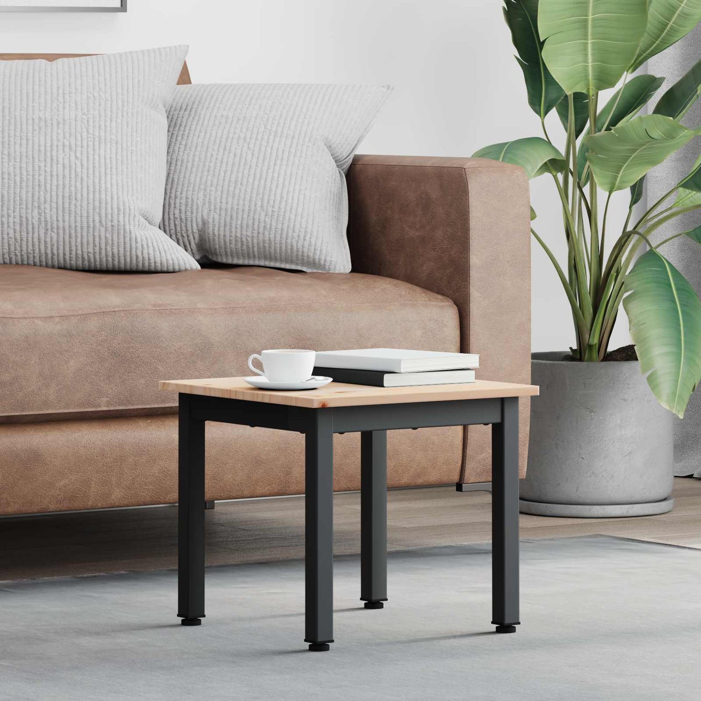 vidaXL Couchtisch Natur 40 x 40 x 36 cm Massives Kiefernholz