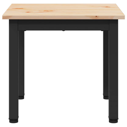 vidaXL Couchtisch Natur 40 x 40 x 36 cm Massives Kiefernholz