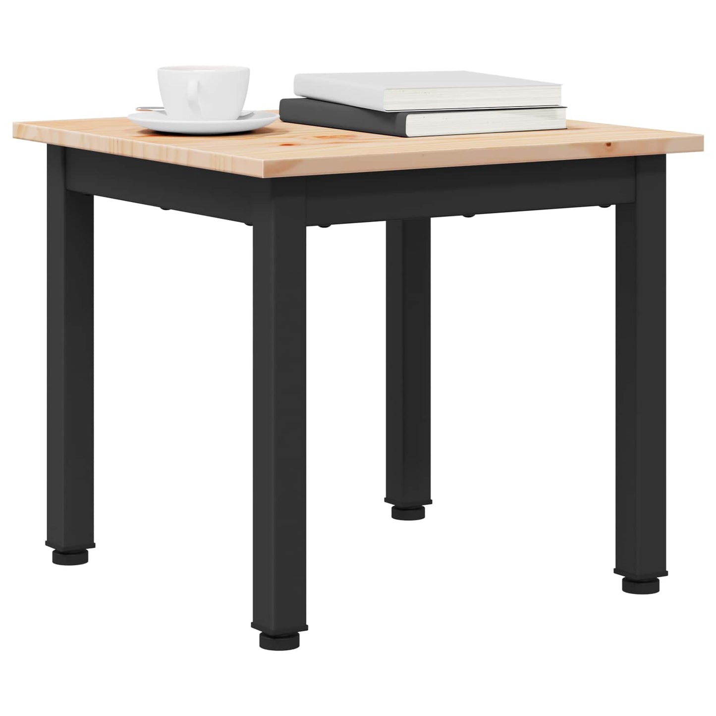 vidaXL Couchtisch Natur 40 x 40 x 36 cm Massives Kiefernholz