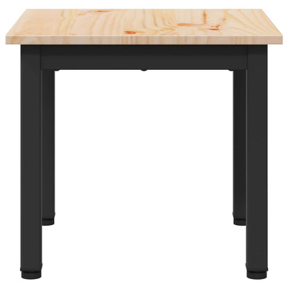 vidaXL Couchtisch Natur 40 x 40 x 36 cm Massives Kiefernholz