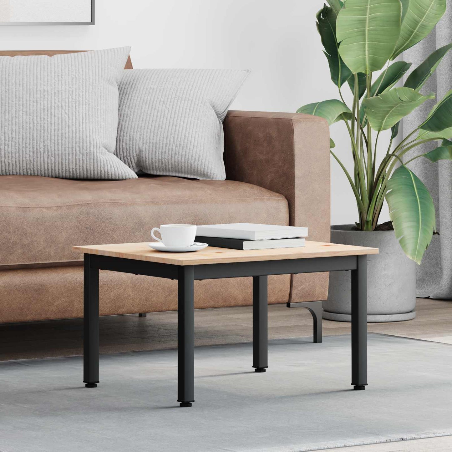 vidaXL Couchtisch Natur 60 x 50 x 36 cm Massives Kiefernholz