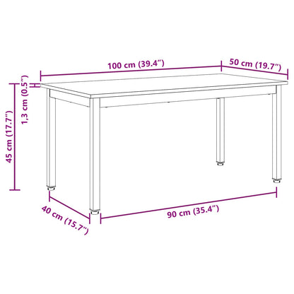 vidaXL Couchtisch Natur 100 x 50 x 45 cm Massives Kiefernholz