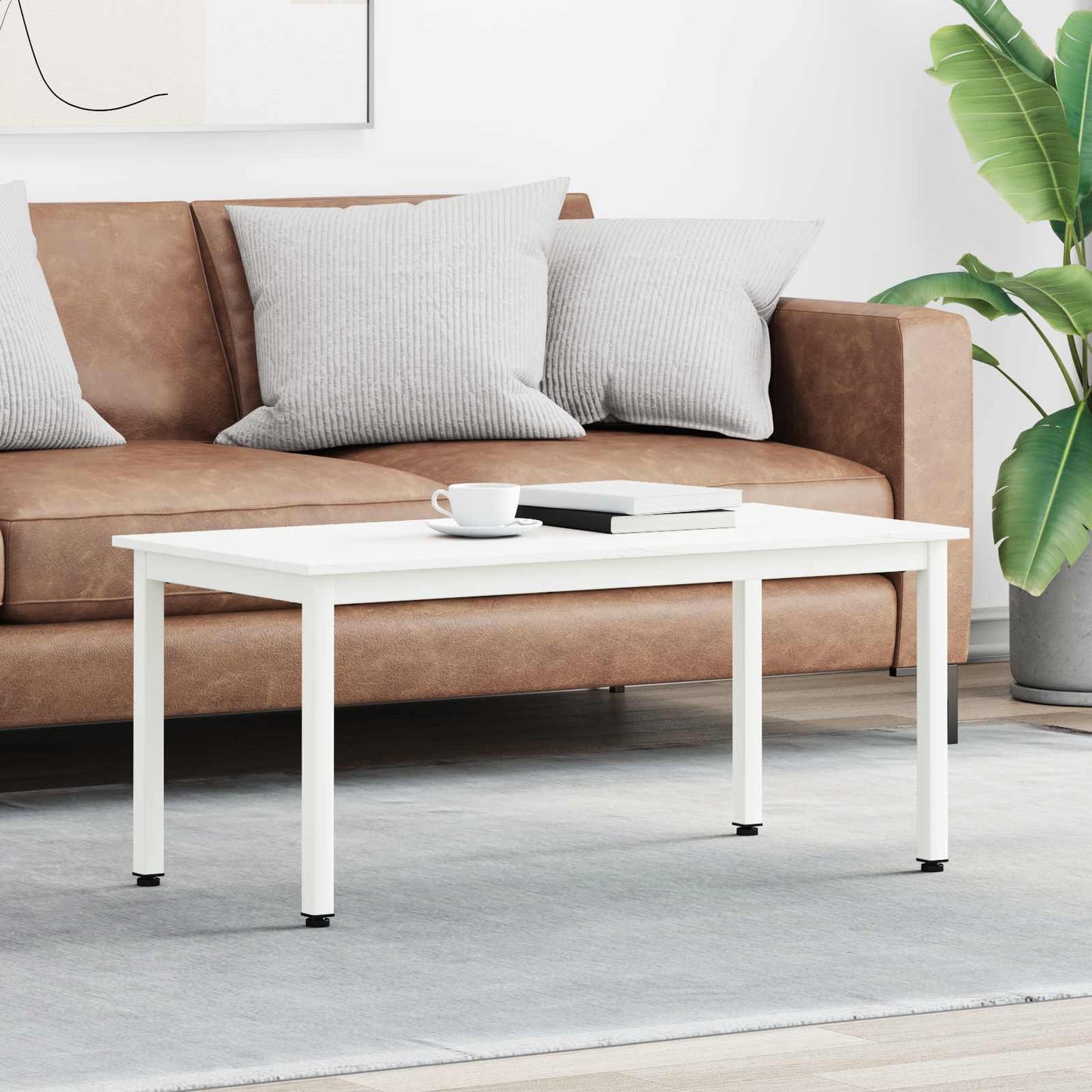 Couchtisch Weiß 100 x 50 x 45 cm Massives Kiefernholz