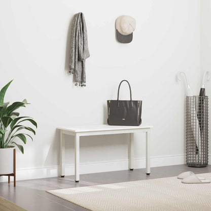 Bank Weiß 80 x 35 x 45 cm Massives Kiefernholz