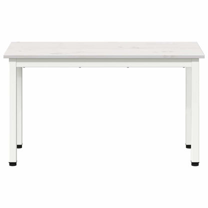 Bank Weiß 80 x 35 x 45 cm Massives Kiefernholz