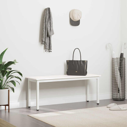 Bank Weiß 110 x 35 x 45 cm Massives Kiefernholz