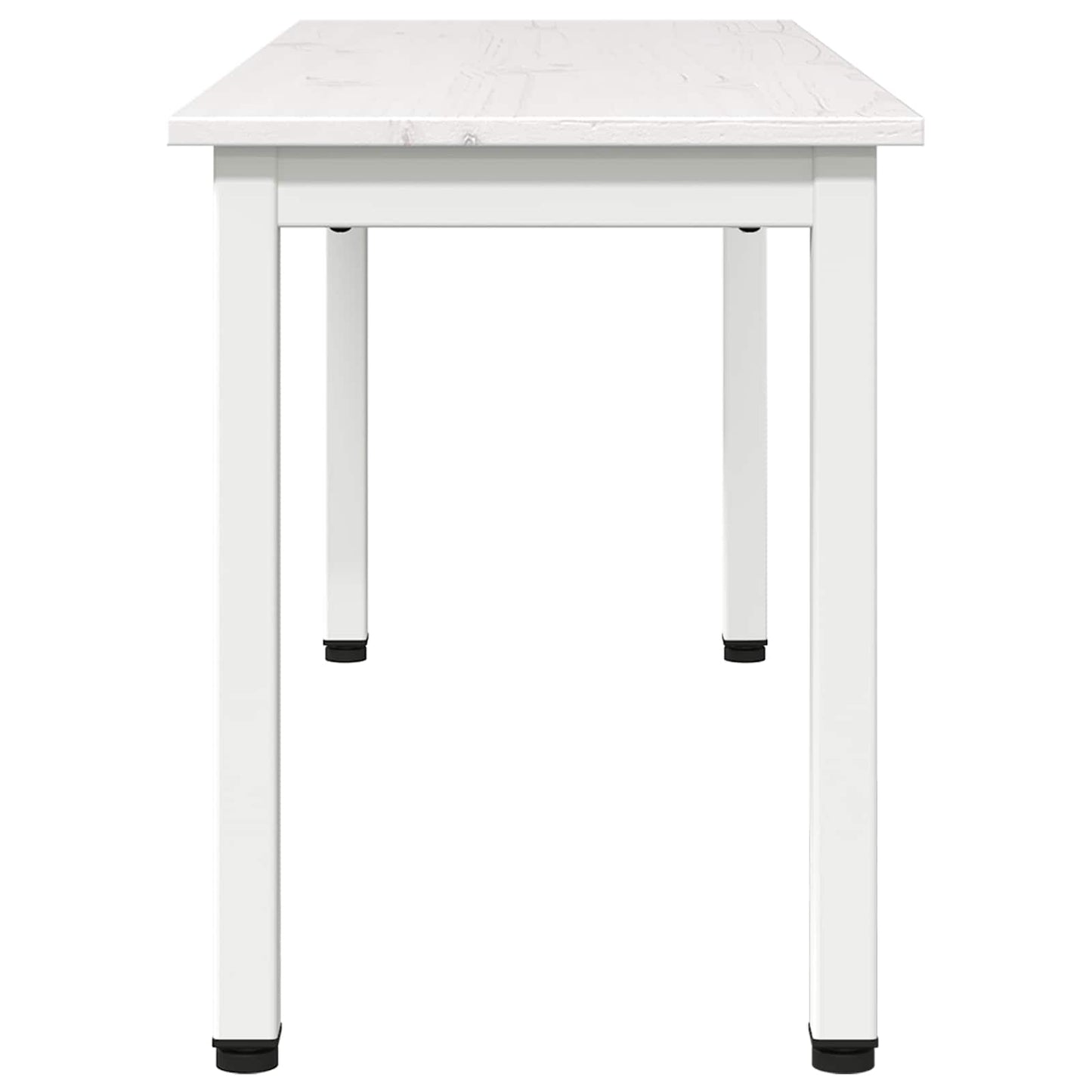 Bank Weiß 110 x 35 x 45 cm Massives Kiefernholz