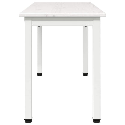 Bank Weiß 110 x 35 x 45 cm Massives Kiefernholz