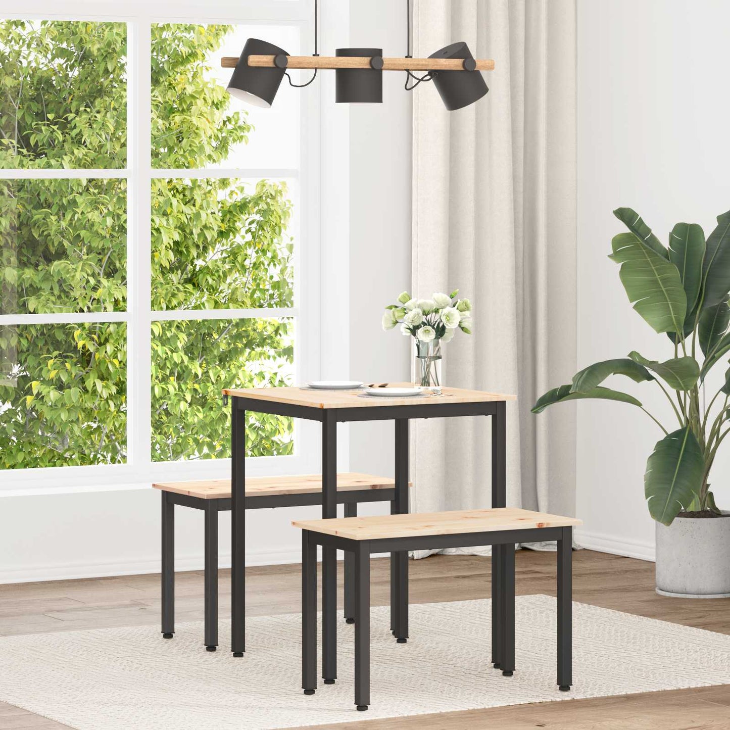 Esstisch Natur 60 x 60 x 75 cm Massives Kiefernholz