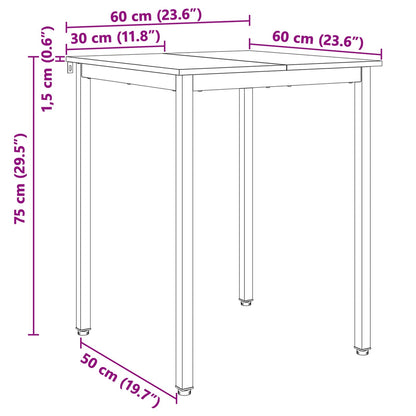 Esstisch Natur 60 x 60 x 75 cm Massives Kiefernholz