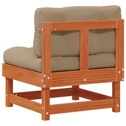 Garten Mittelssofa Massives Kiefernholz Wachsbraun