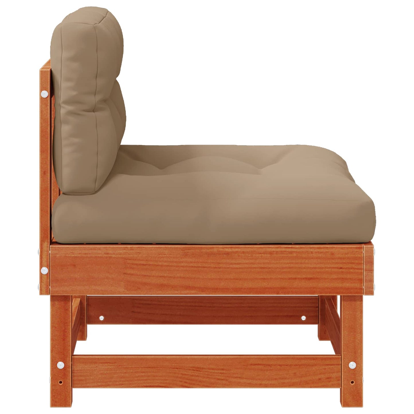 Garten Mittelssofa Massives Kiefernholz Wachsbraun