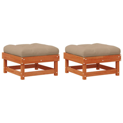 Gartenfußstütze Massives Kiefernholz Wachsbraun