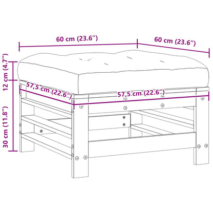Gartenfußstütze Massives Kiefernholz Wachsbraun