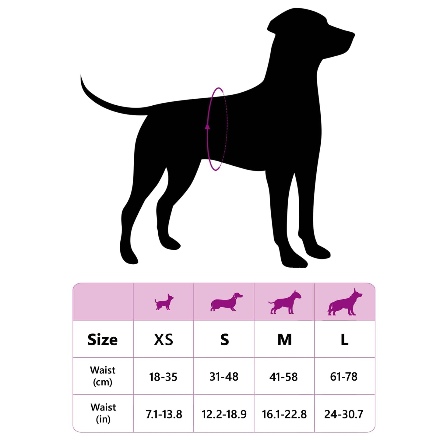 Einweg-Hundewindel für Rüden 50 pcs Weiß S
