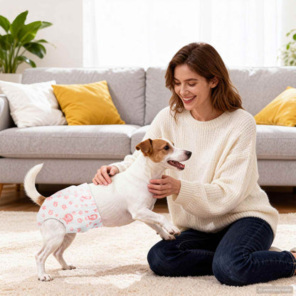 Wegwerf-Hundewindel für Hündinnen 30 pcs Weiß S