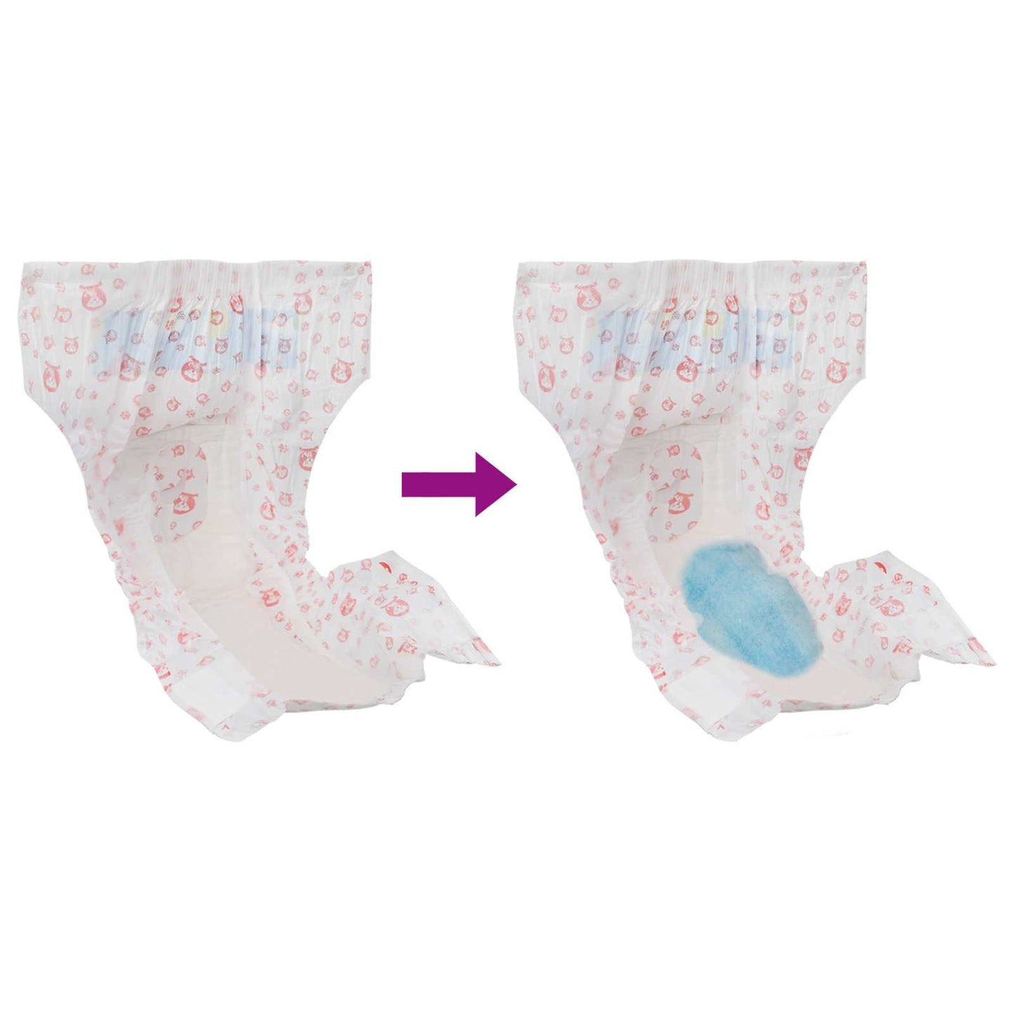 Wegwerf-Hundewindel für Hündinnen 30 pcs Weiß XL