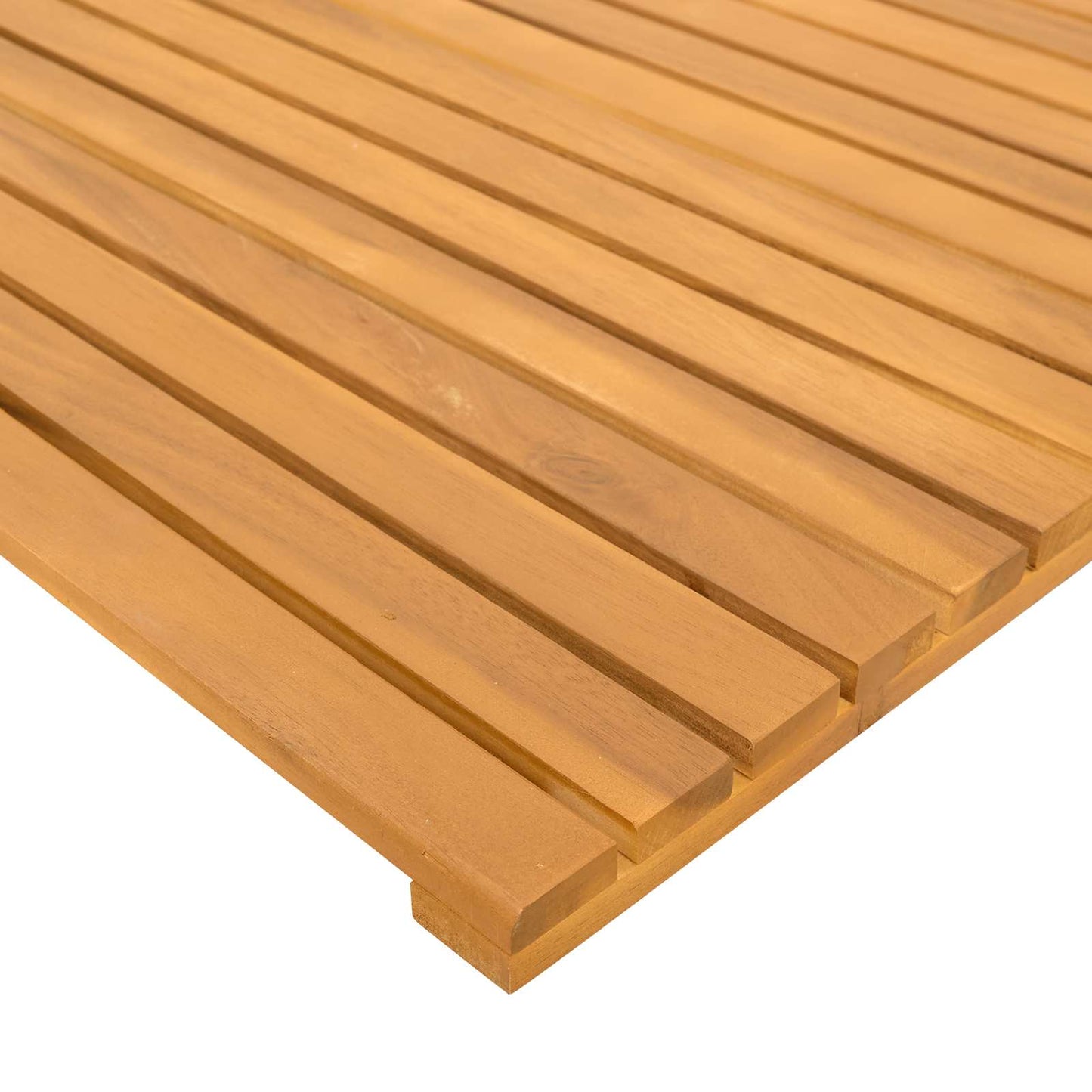 Badematte Uni Braun 50 x 50 cm Holz