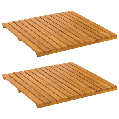 Badematte Uni Braun 50 x 50 cm Holz