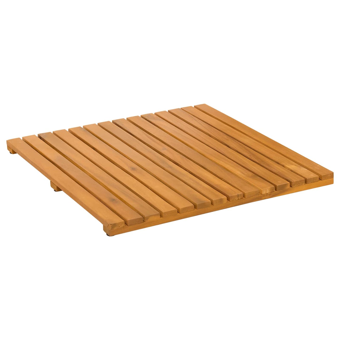 Badematte Uni Braun 50 x 50 cm Holz