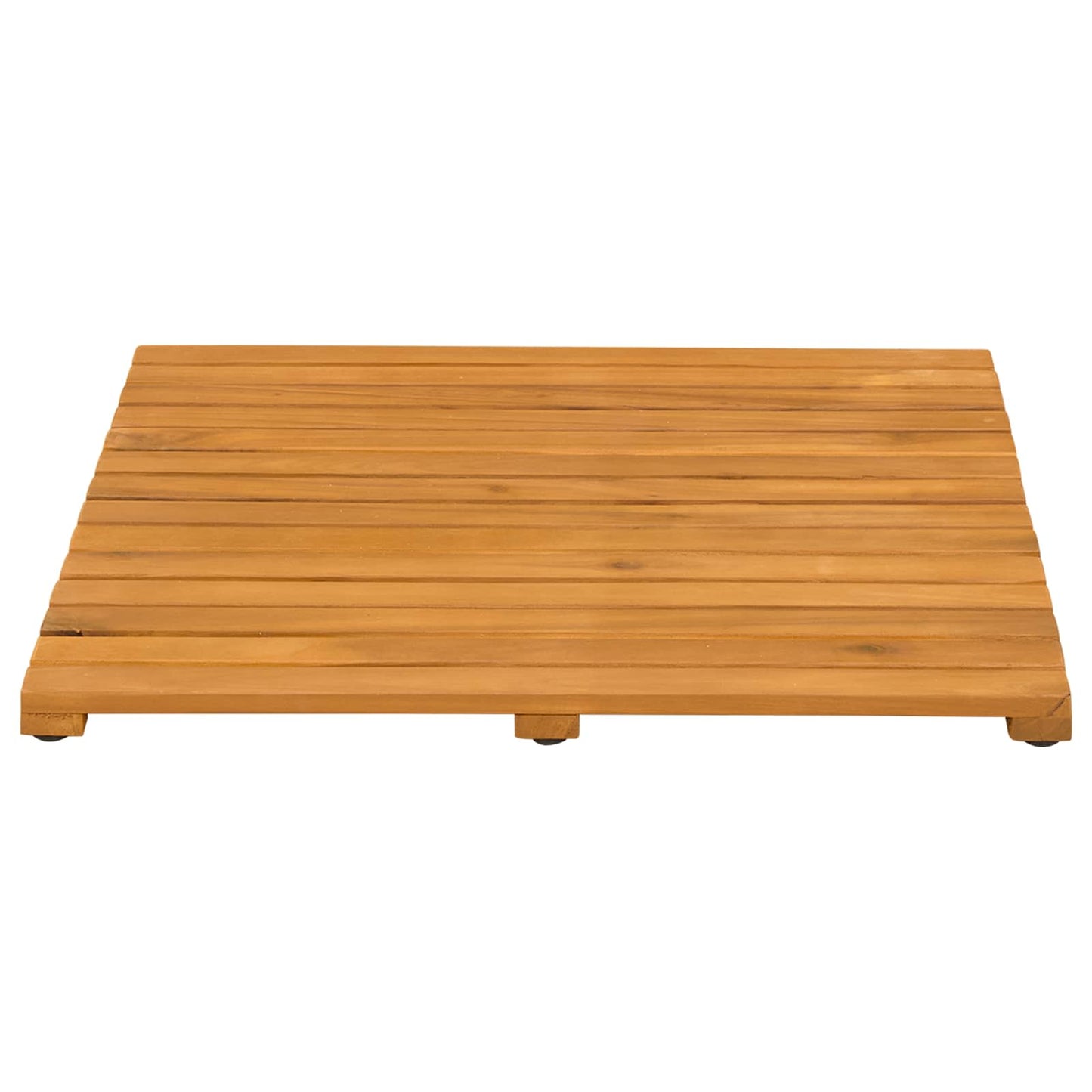 Badematte Uni Braun 50 x 50 cm Holz