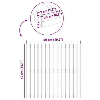 Badematte Uni Braun 50 x 50 cm Holz
