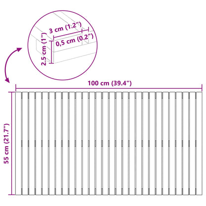 Badematte Uni Braun 100 x 55 cm Holz