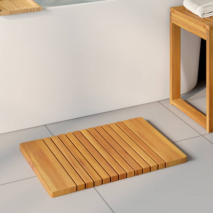 Badematte Uni Braun 59 x 40 cm Holz