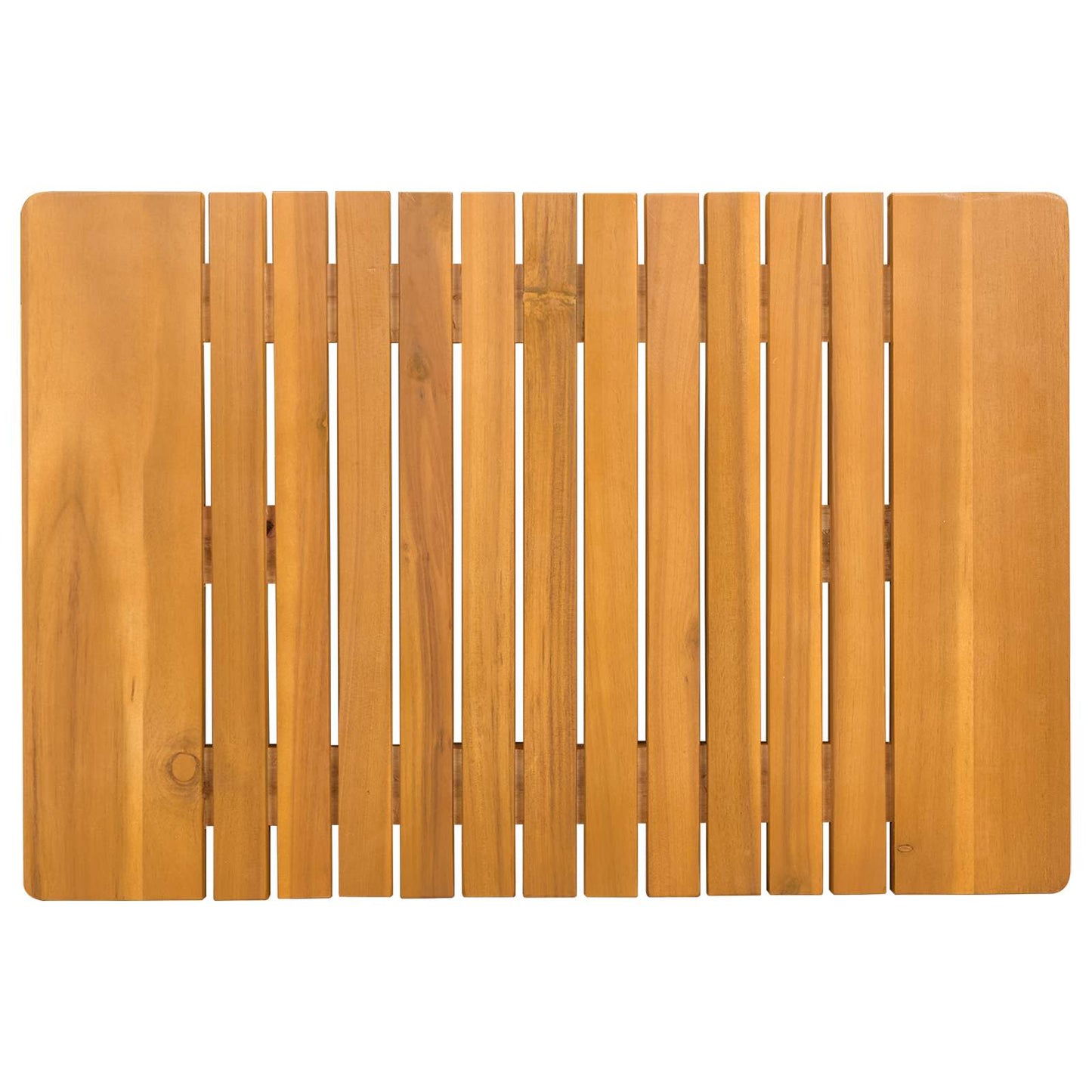 Badematte Uni Braun 59 x 40 cm Holz