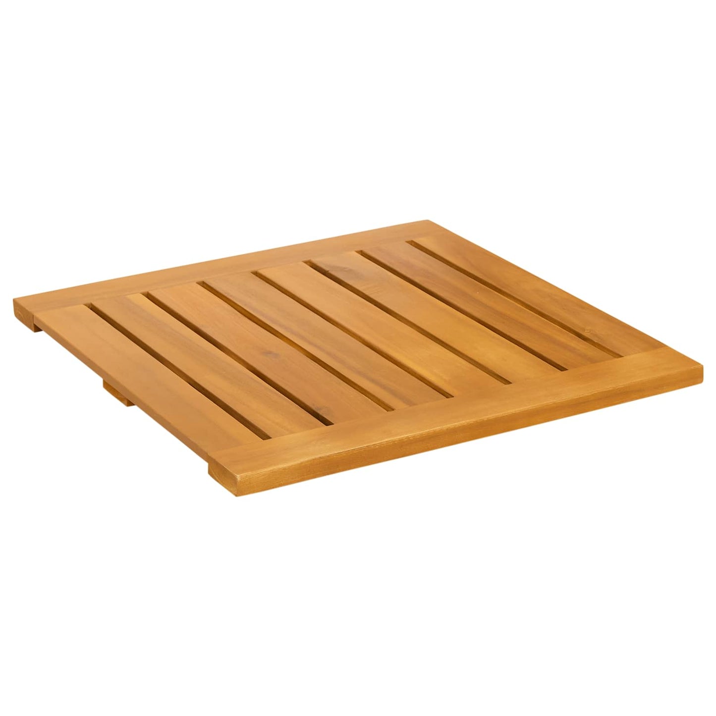 Badematte Uni Braun 50 x 50 cm Holz