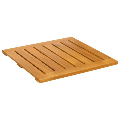 Badematte Uni Braun 50 x 50 cm Holz