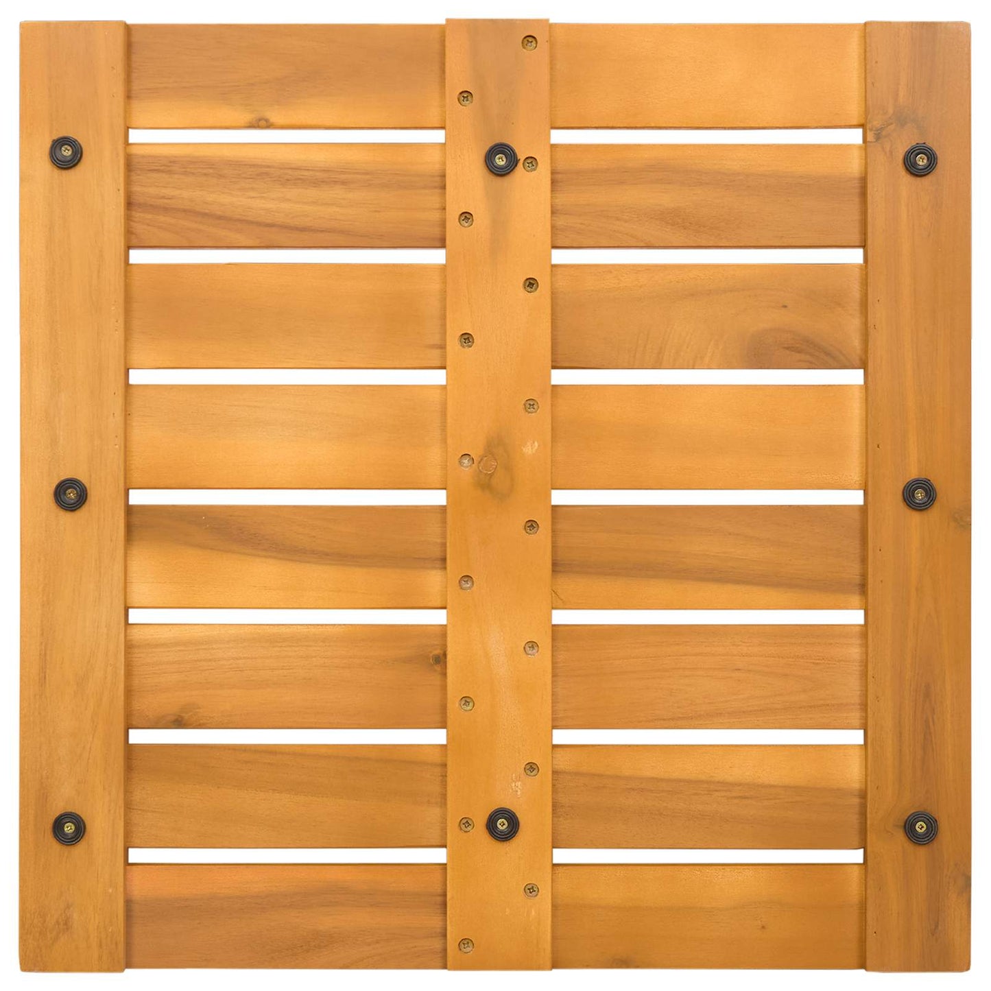 Badematte Uni Braun 50 x 50 cm Holz