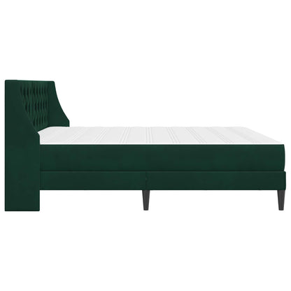 Bettgestell mit Matratze Dunkelgrün 200 x 200 cm Samt