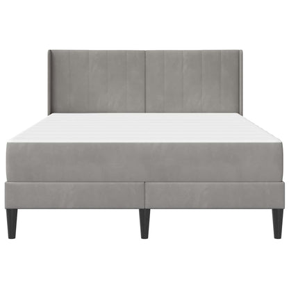 Bettrahmen Hellgrau 120 x 190 cm Samt