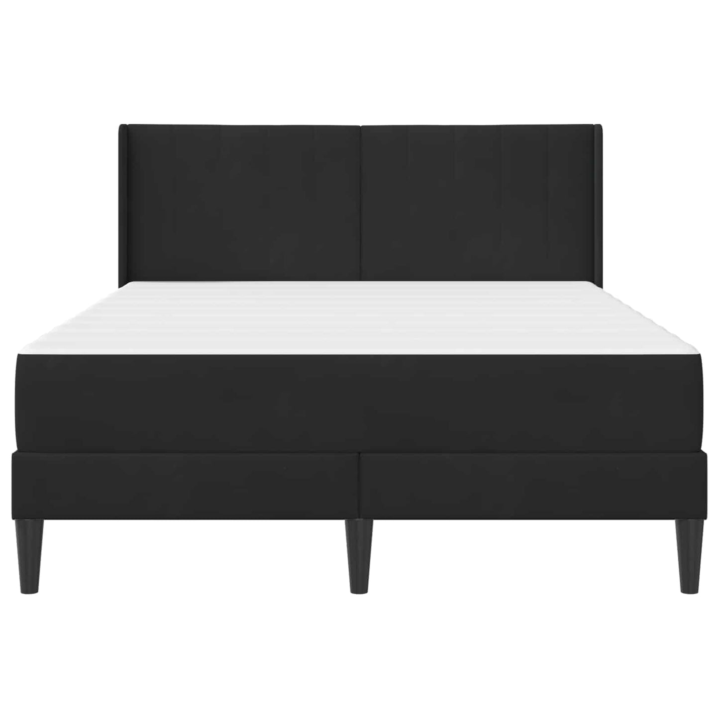 Bettrahmen mit Matratze Schwarz 140 x 190 cm Samt