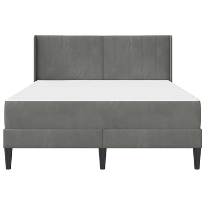 Bettrahmen mit Matratze Dunkelgrau 160 x 200 cm Samt