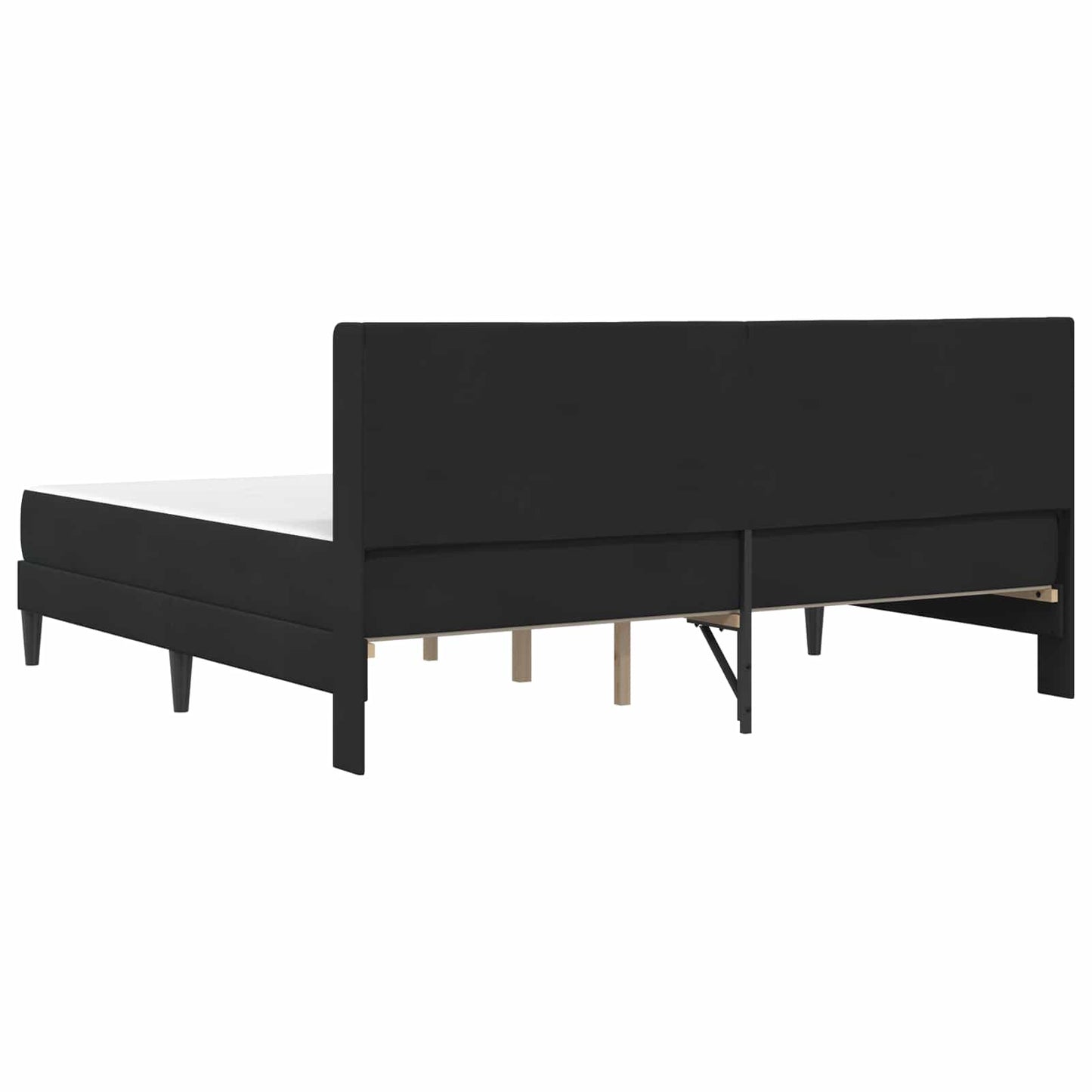 Bettrahmen mit Matratze Schwarz 180 x 200 cm Samt