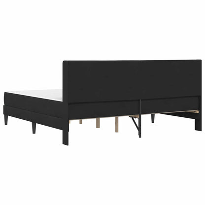 Bettrahmen mit Matratze Schwarz 180 x 200 cm Samt