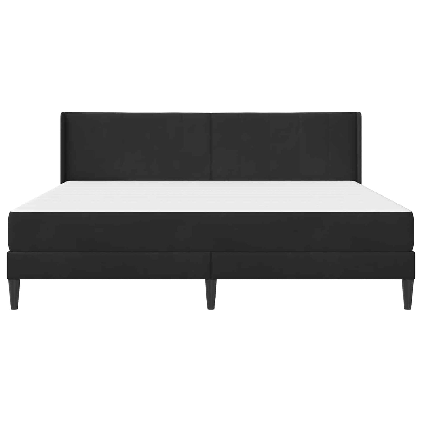 Bettrahmen mit Matratze Schwarz 180 x 200 cm Samt